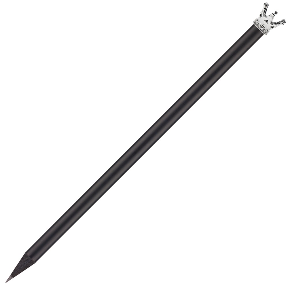 Bleistift mit Metallkrone, FSC® - silber (Märchen-Krone)